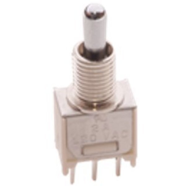 Toggle Switch, Spdt, On-Off-On, 3 Pcb Hole Cnt, Solder Terminal, Toggle Actuator, Through, C&K Components, Mfr#: T103MHV3BE